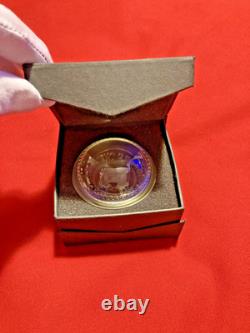 Donald J Trump Presidential Seal signed Pewter Paperweight by Salisbury