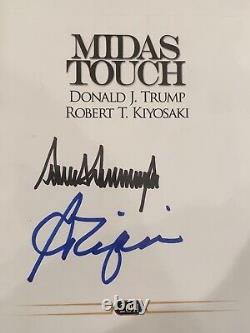 Donald J Trump & Robert Kiyosaki Signed Bookplates Autograph Full Sheet Rare
