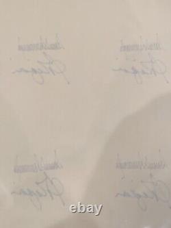 Donald J Trump & Robert Kiyosaki Signed Bookplates Autograph Full Sheet Rare