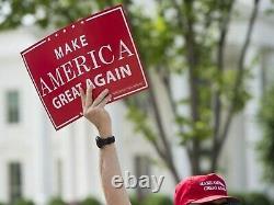 Donald J. Trump SIGNED Red 2016 MAGA Autographed Campaign Poster PSA DNA