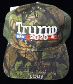 Donald J. Trump Signed Autographed Camo Military Trucker Hat Cap PSA DNA