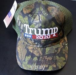 Donald J. Trump Signed Autographed Camo Military Trucker Hat Cap PSA DNA