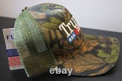 Donald J. Trump Signed Autographed Camo Military Trucker Hat Cap PSA DNA