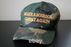 Donald J. Trump Signed Autographed MAGA Hat Cap Camo Military PSA DNA LOA