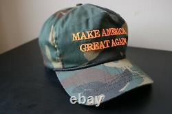 Donald J. Trump Signed Autographed MAGA Hat Cap Camo Military PSA DNA LOA