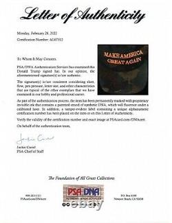 Donald J. Trump Signed Autographed MAGA Hat Cap Camo Military PSA DNA LOA