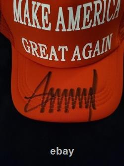 Donald J. Trump Signed, Autographed, Red MAGA Trucker Hat withCOA President USA