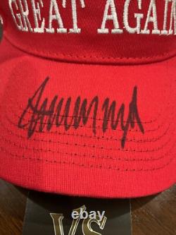 Donald J. Trump Signed, Autographed, Signature Red MAGA Hat withCOA