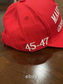 Donald J. Trump Signed, Autographed, Signature Red MAGA Hat withCOA