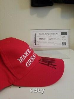 Donald J. Trump Signed Make America Great Again Hat Autograph MAGA Photo Proof