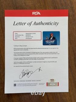 Donald J. Trump Signed Photograph PSA LOA Historic 2024 Rally Image with