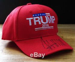 Donald J. Trump Signed'trump 2016' Red Campaign Hat, 7-6-16 Sharonville Center