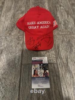 Donald Jr Ivanka Tiffany Eric Trump Signed Maga Hat Jsa Coa Maga Autographed Wow