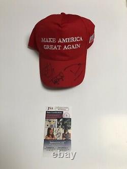 Donald Jr Ivanka Tiffany Trump Signed Make America Great Again Hat Jsa Coa Maga