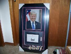 Donald TRUMP framed picture photo signed autographed psa dna coa authentic