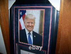 Donald TRUMP framed picture photo signed autographed psa dna coa authentic