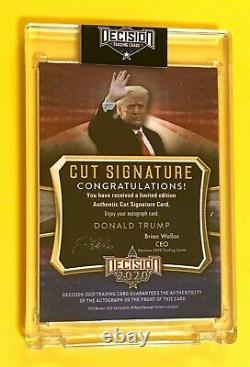 Donald Trump 2020 Decision Cut Signature BLUE FOIL Factory Seal 4/4 POTUS