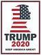 Donald Trump 2020 Keep America Great 12x16 Yard Signs 2 Side Withstake (24 Pack)