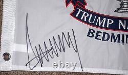 Donald Trump 45 Signed US OPEN Golf Pin Flag PSA LOA Trump National Bedminster