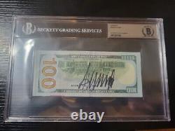 Donald Trump 45th President Signed Autographed $100 Bill MAGA Beckett Certified