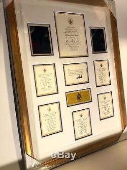 Donald Trump 45th Presidential Inauguration Commemorative Framed Signed Set