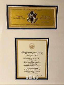 Donald Trump 45th Presidential Inauguration Commemorative Framed Signed Set