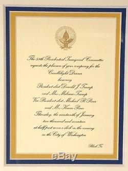 Donald Trump 45th Presidential Inauguration Commemorative Framed Signed Set