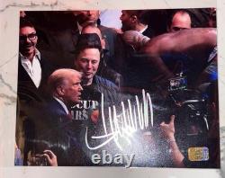 Donald Trump 8x10 Photo Autographed Picture with Holo COA Rare with Elon Musk