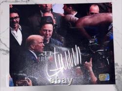 Donald Trump 8x10 Photo Autographed Picture with Holo COA Rare with Elon Musk