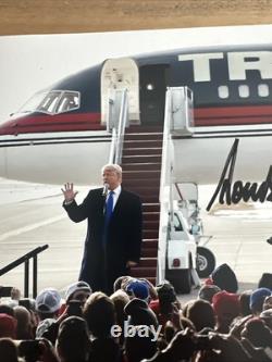 Donald Trump 8x10 signed Photo autographed Picture + COA Plane Rare