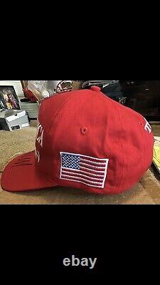 Donald Trump AUTOGRAPHED Red (MAGA) Adjustable Hat BECKETT COA