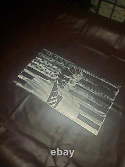 Donald Trump American Portrait Flag Metal Art Steel Sign Home Decor 24x13.5