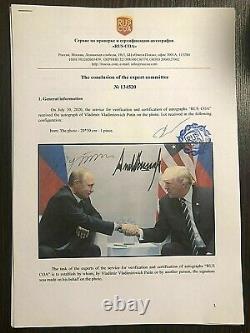 Donald Trump And Vladimir Putin Authentic Signed Photograph 100% Authentic, Coa