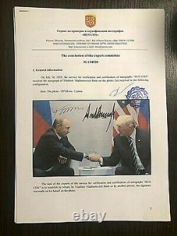 Donald Trump And Vladimir Putin Authentic Signed Photograph 100% Authentic, Coa