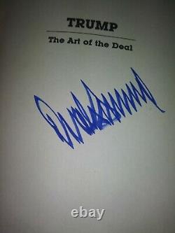Donald Trump Art Of The Deal 1987 1st Edition Autographed Signed Blue Sharpie
