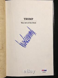 Donald Trump Art Of The Deal 1987 First Edition Autographed Signed Psa Dna Loa