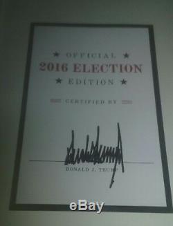 Donald Trump Art of the Deal Signed Off 2016 Election Edition autographed book
