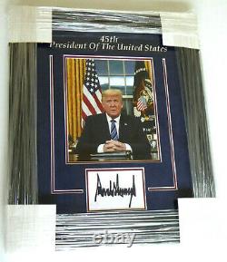 Donald Trump Authentic Signed Framed Display Autograph, U. S. President, JSA LOA