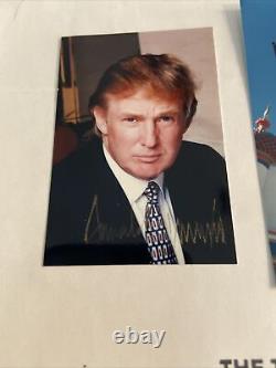 Donald Trump Autograph 2 Hand Signed Photos And Letter From Trump Organization