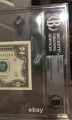 Donald Trump Autograph Authentic Beckett Authenticated $2 Bill Signed