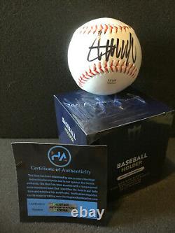 Donald Trump Autograph Baseball & New Display Holder with COA Hand Signed