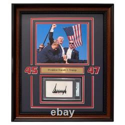 Donald Trump Autograph Signed Framed Display PSA/DNA Slabbed US President