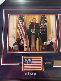 Donald Trump Autograph Signed President Photo Collage Framed JSA Full Letter