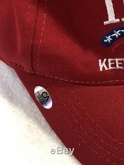 Donald Trump Autographed 2020 KEEP AMERICA GREAT Red Hat COA