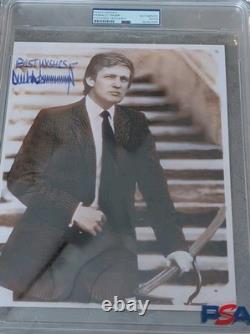 Donald Trump Autographed 8x10 Photo Signed Inscription PSA COA Encased