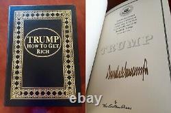 Donald Trump Autographed Book Easton Press Signed HOW TO GET RICH withCOA