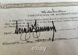 Donald Trump Autographed Book Easton Press Signed HOW TO GET RICH withCOA