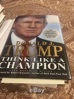 Donald Trump Autographed Book Hand Signed Think Like A Champion SALE