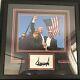 Donald Trump Autographed Bookplate Framed Assassination Photo Jsa Signed 16.25