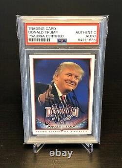 Donald Trump Autographed Decision 2016 Trading Card PSA Authenticated